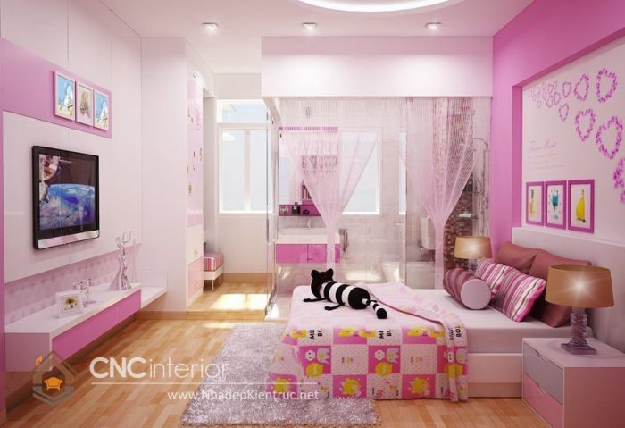 Phòng ngủ bé gái xinh