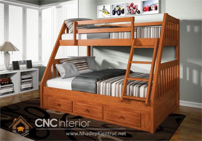 Mẫu giường tầng gỗ đẹp (6)